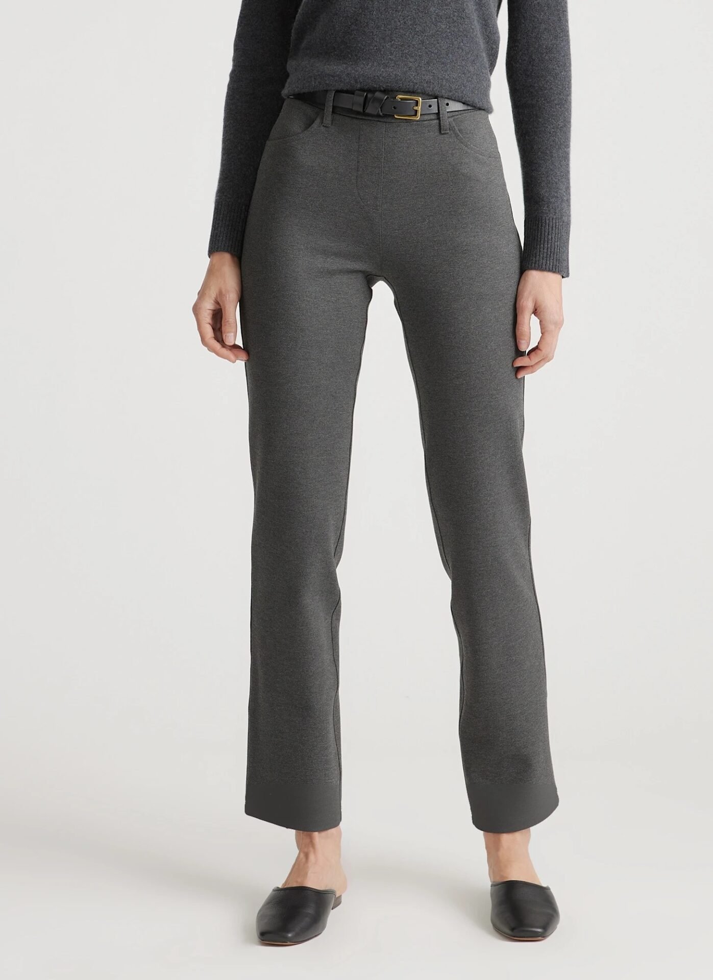 Ultra-Stretch Ponte Straight Leg 4-Pocket Pants