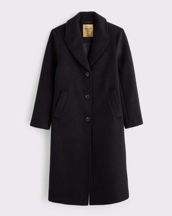 Wool-Blend Tailored Topcoat