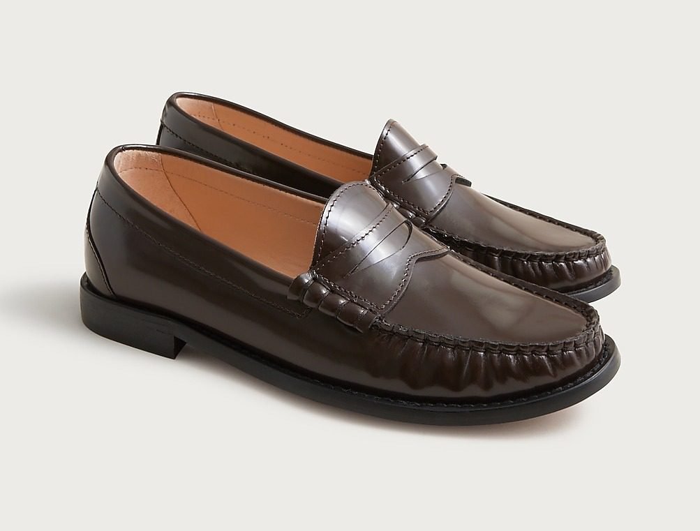 New Winona Penny Loafers in Italian Spazzolato Leather (Cocoa Berry)