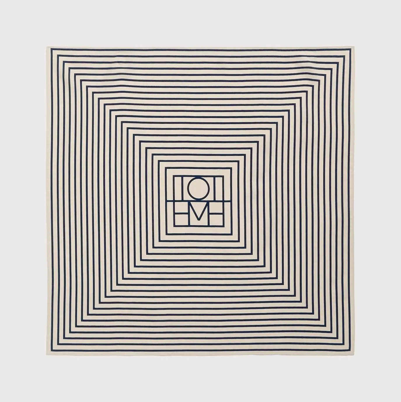Signature monogram silk scarf (crème)