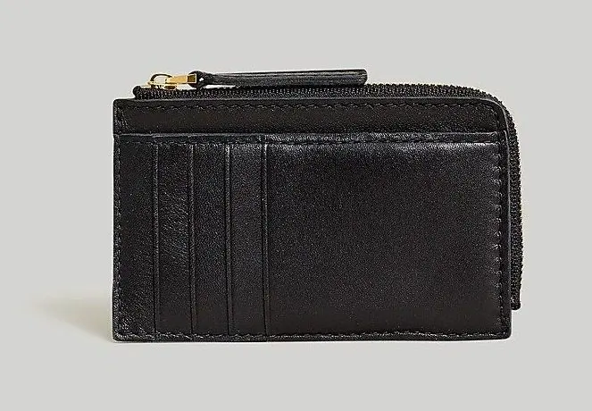 The Essential Zip Card Case Wallet (True Black)