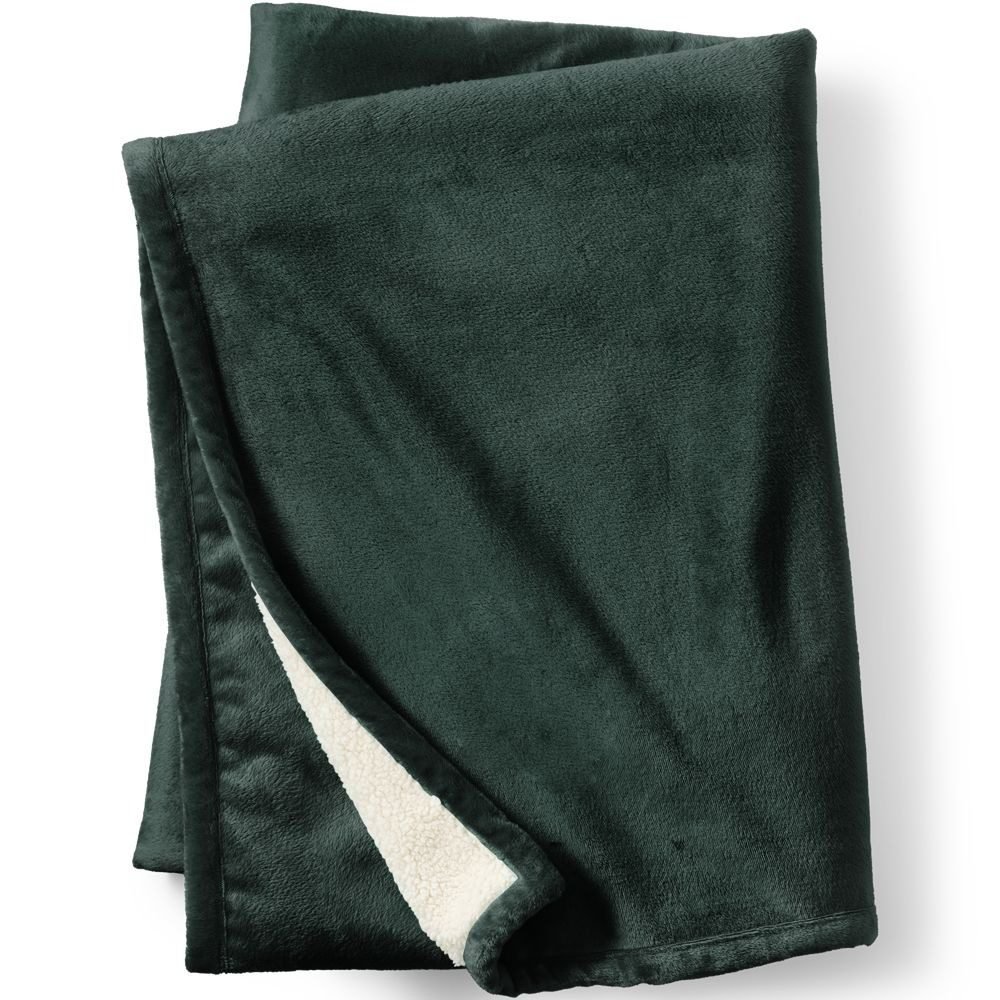 Sherpa Fleece Throw Blanket (Green Gables)