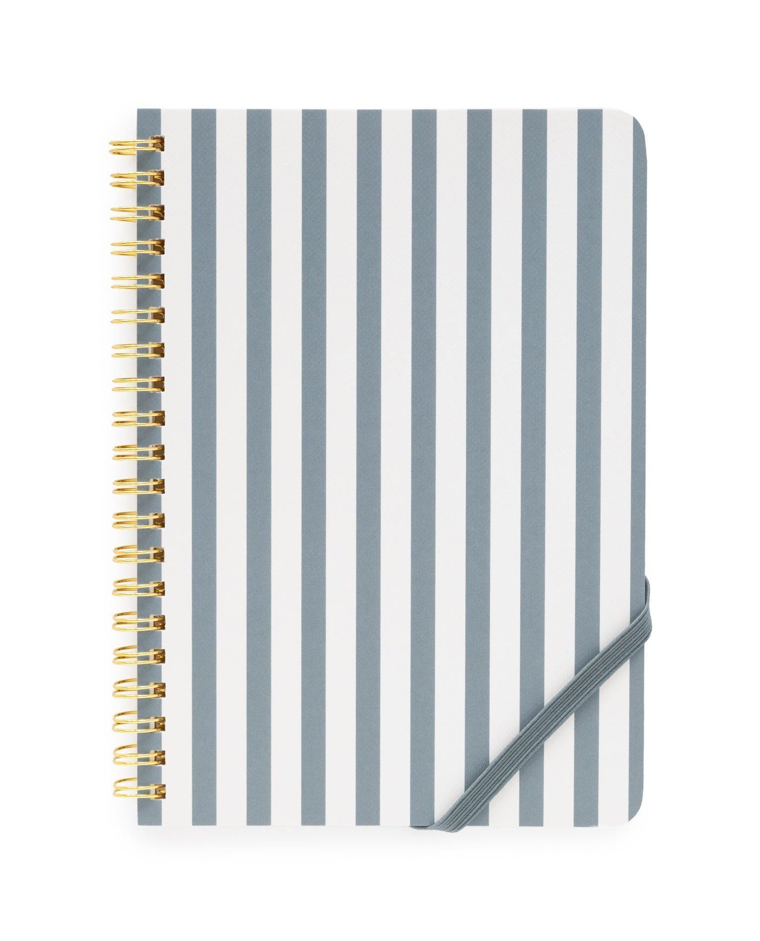 Mini Spiral Notebook (Dusty Blue Stripe)