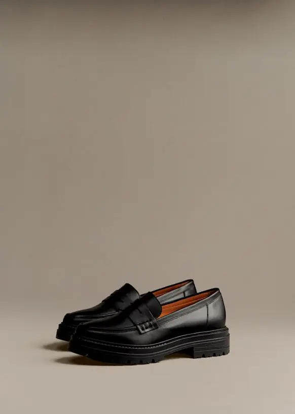 Albane Loafers, Smooth Black