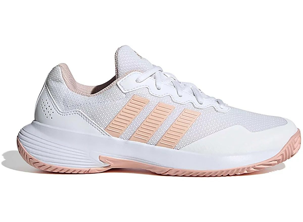 adidas Women's GameCourt 2 Tennis Shoes — White/Pink