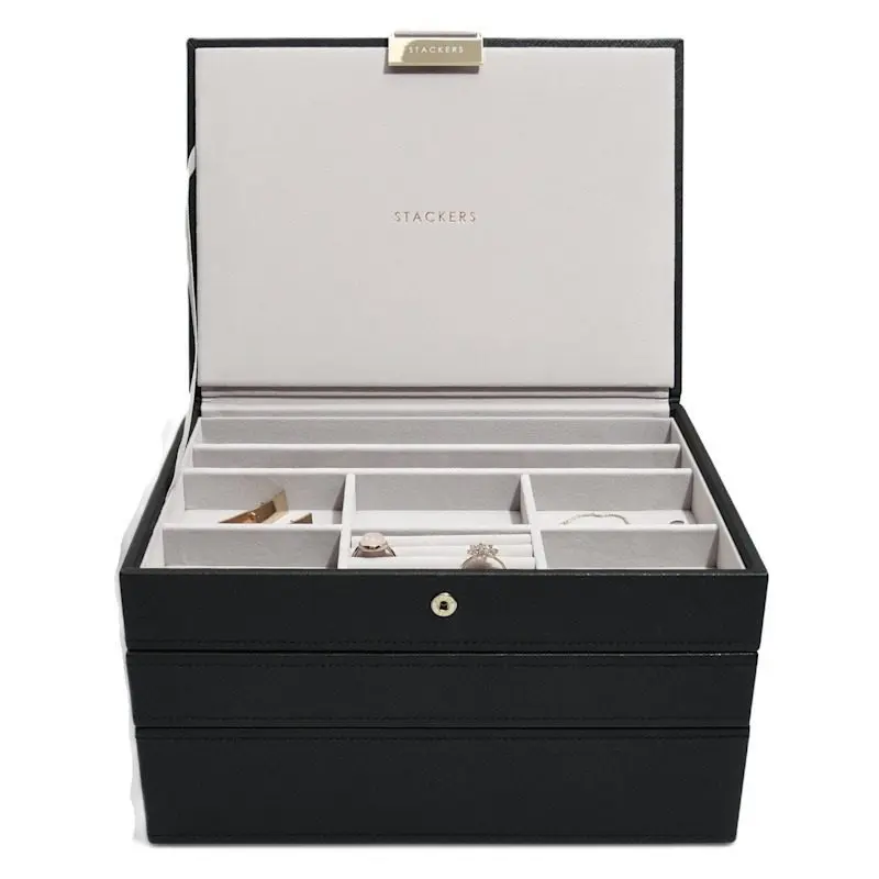 Classic Black Jewellery Box Set of Three
