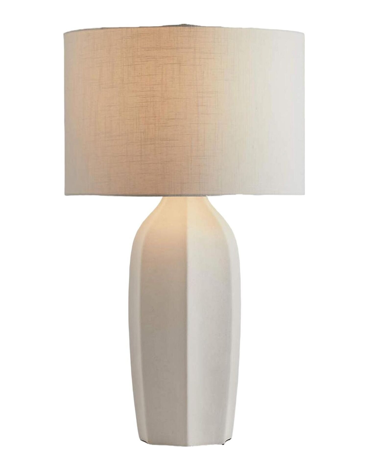 Amaryllis Large White Ceramic Table Lamp 29.5