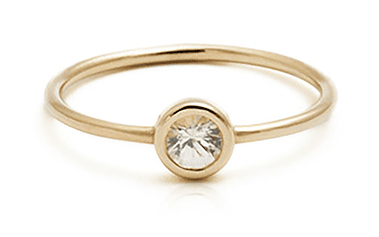 Loren Stewart Round Cut Bezel Ring