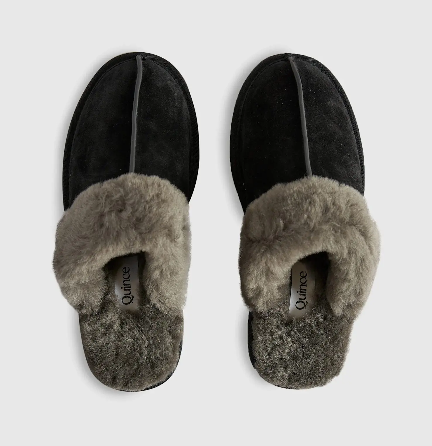 Australian Shearling Scuff Slippers (Black)