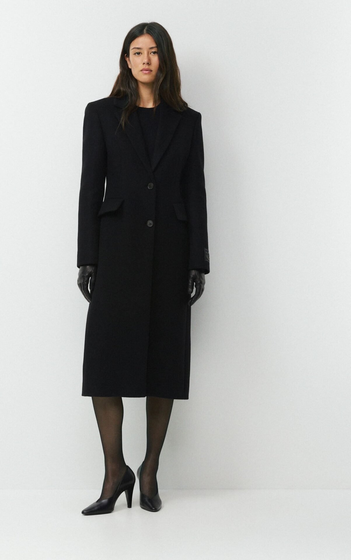 The Evening Coat - Luxe Wool Cashmere (Black)