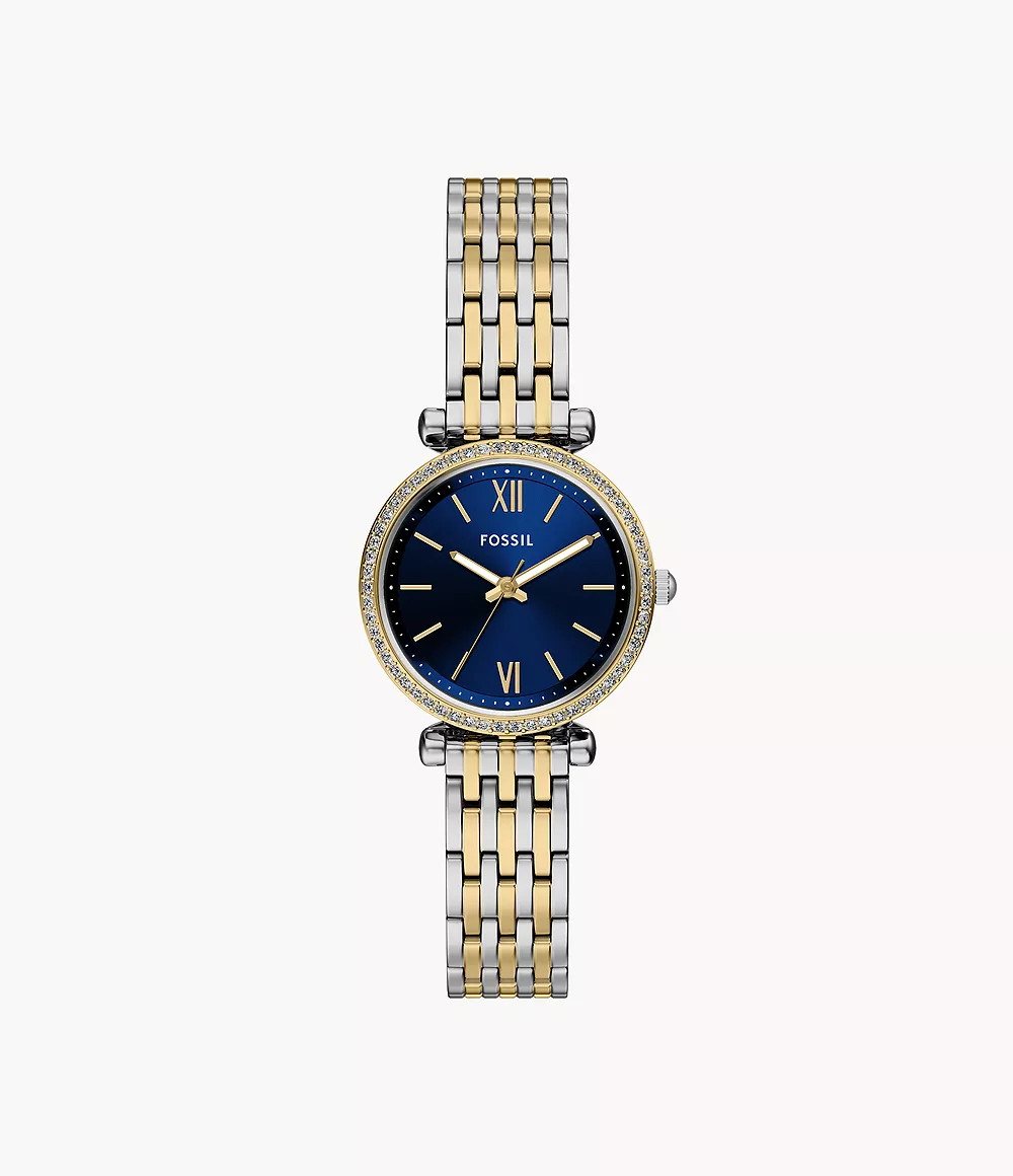 Carlie Mini Three-Hand Two-Tone Stainless Steel Watch