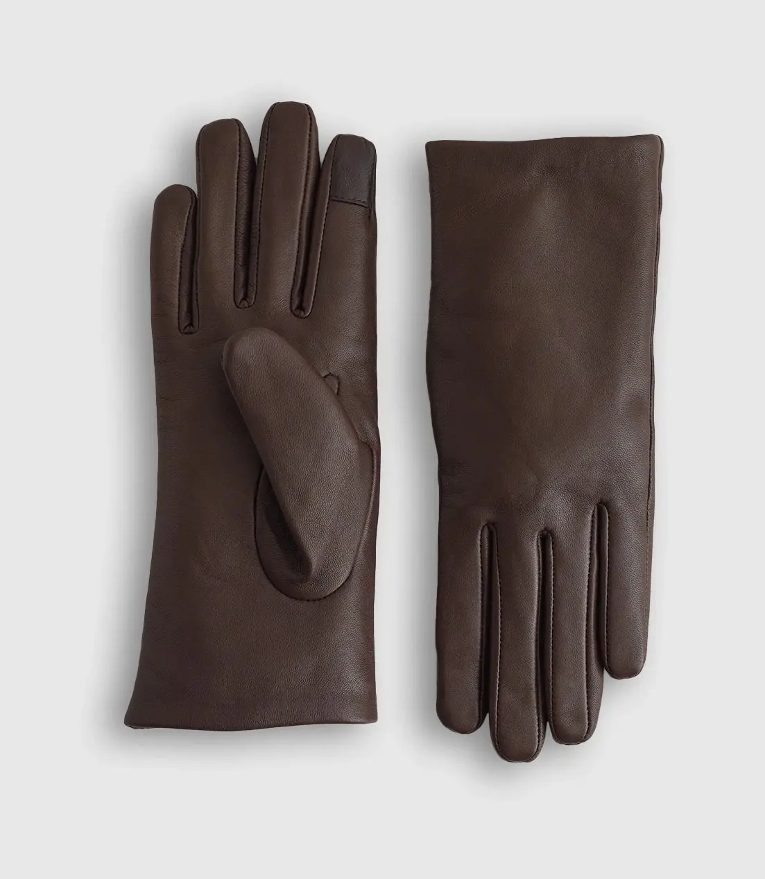 Cashmere Lined Leather Gloves (Chocolate)