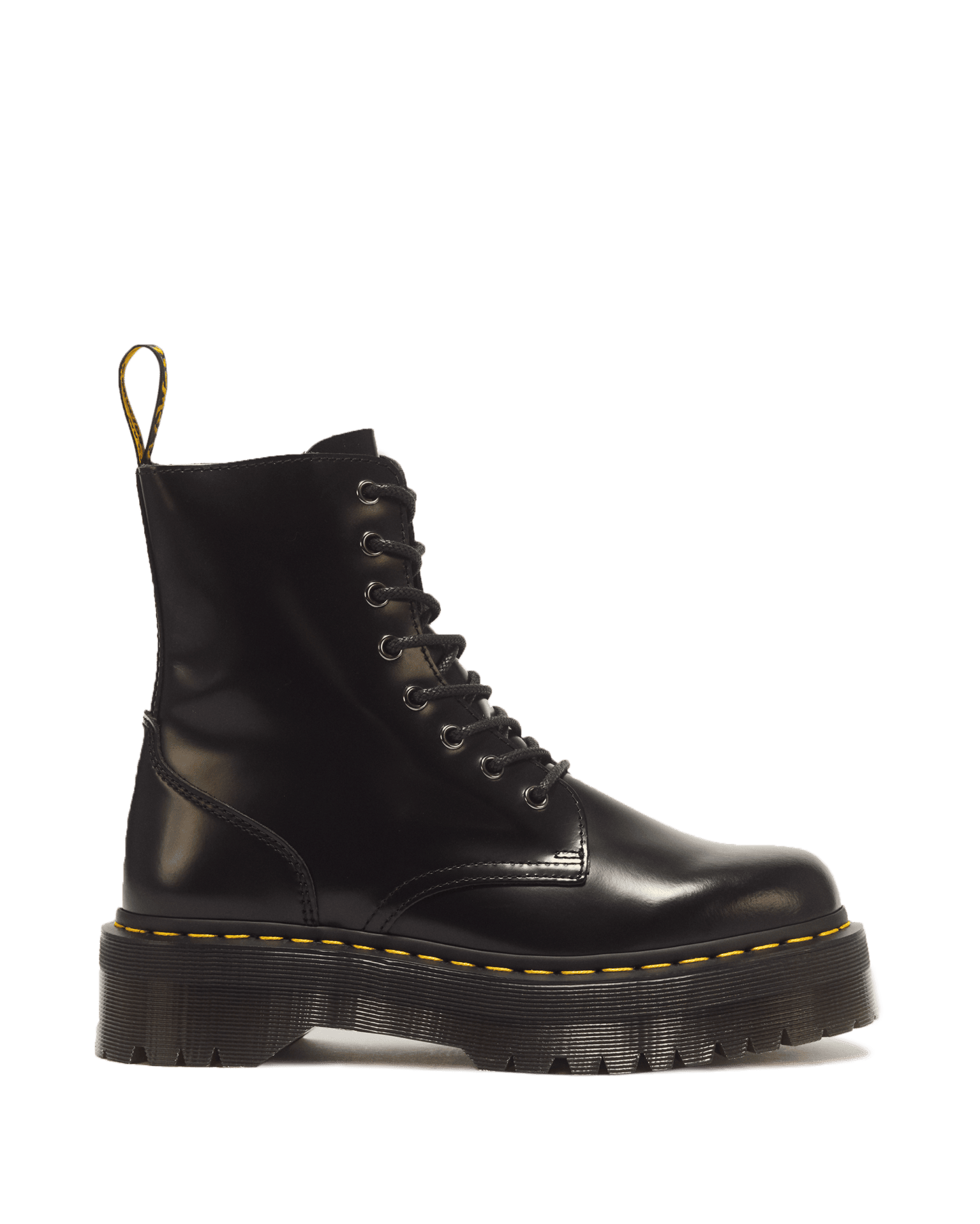Jadon Boot Smooth Leather Platforms (Black)