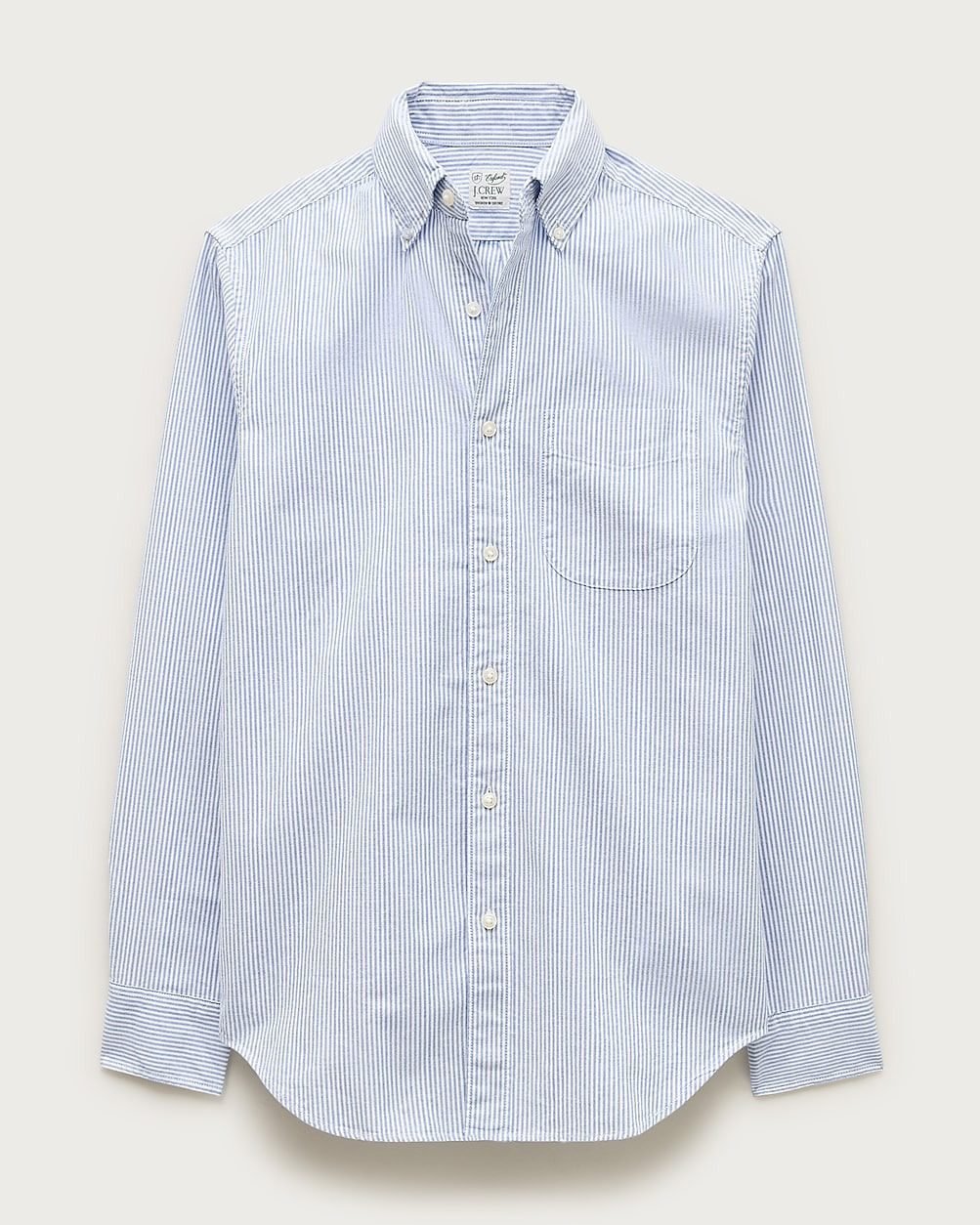 Broken-In Organic Cotton Oxford Shirt (University Stripe Rain)