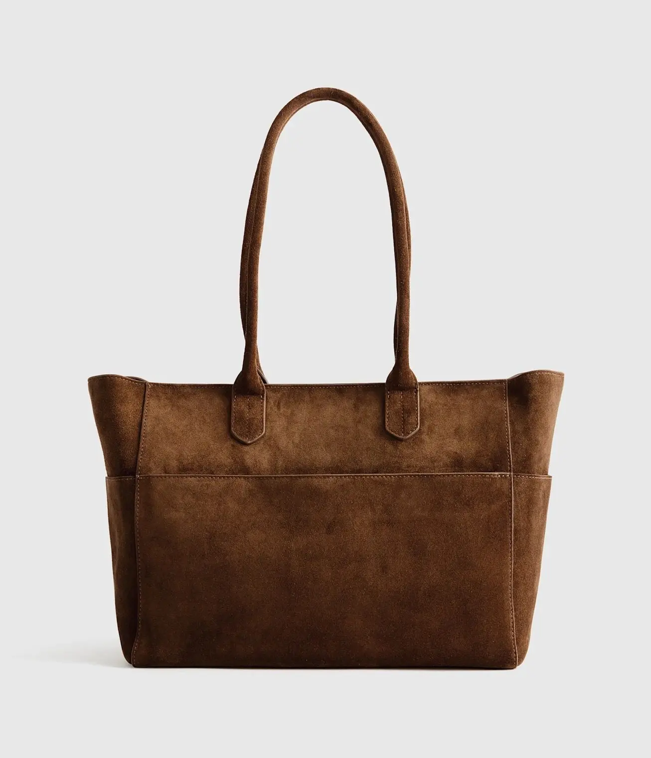 Hudson Suede Tote (Chocolate Brown)