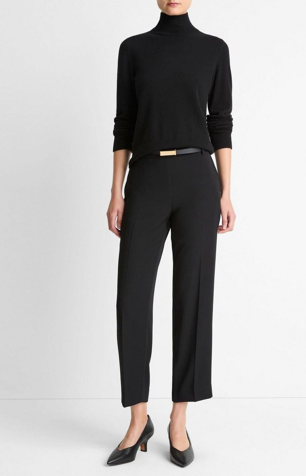 Crepe Tapered Pull-on Pants