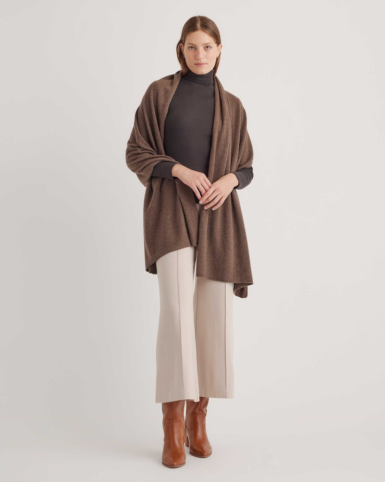 Mongolian Cashmere Wrap (Brown)