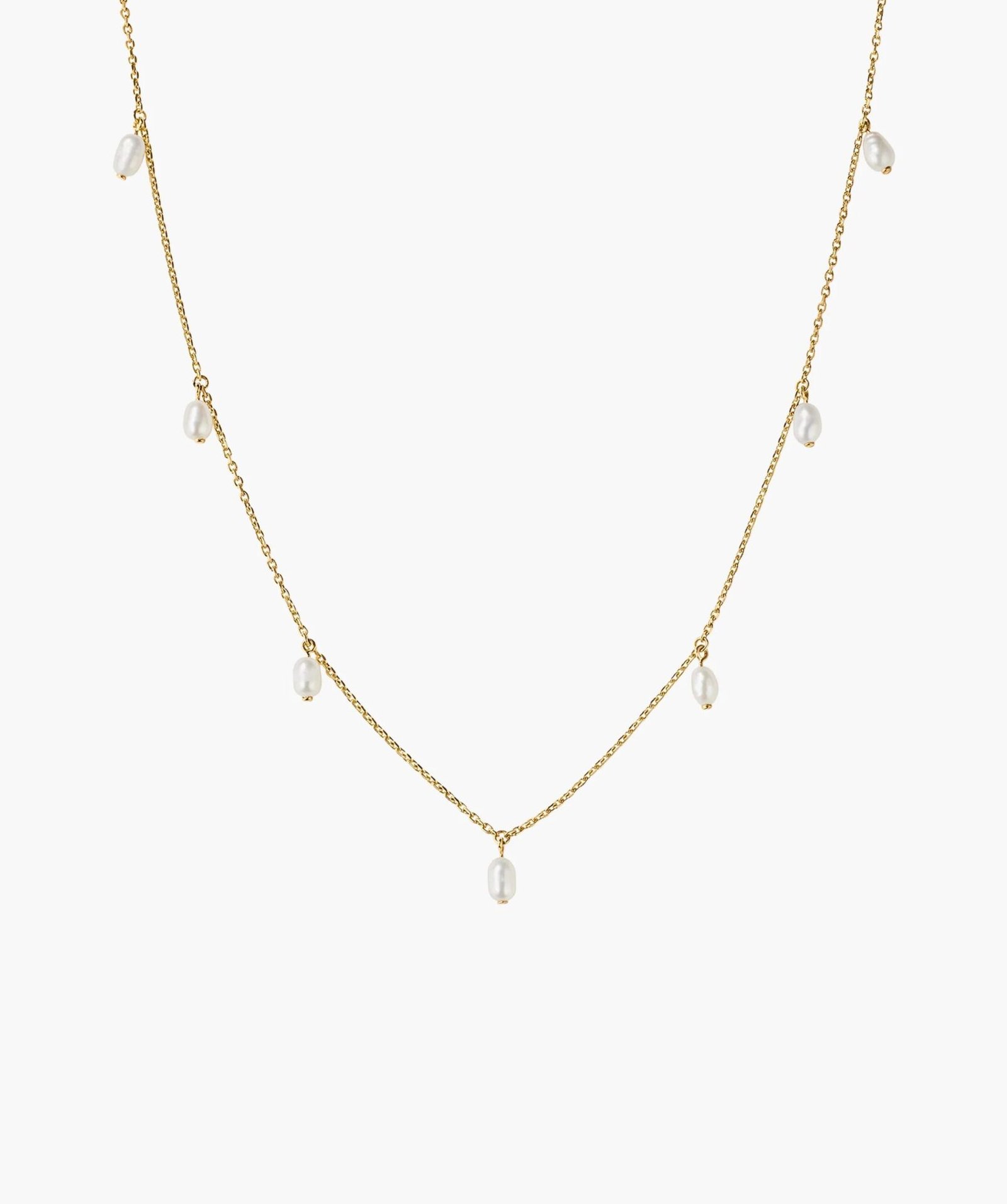 Tiny Pearl Station Necklace