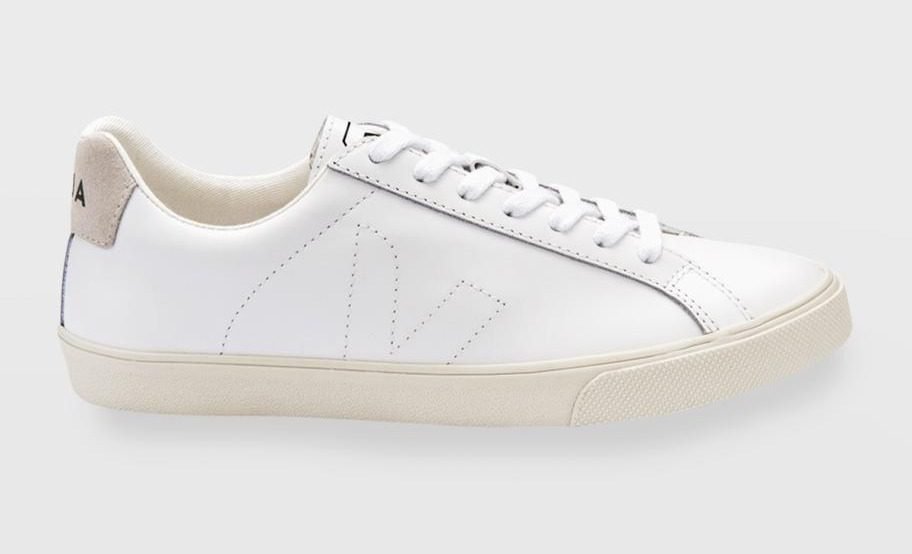 Esplar Leather Logo Sneakers (White)