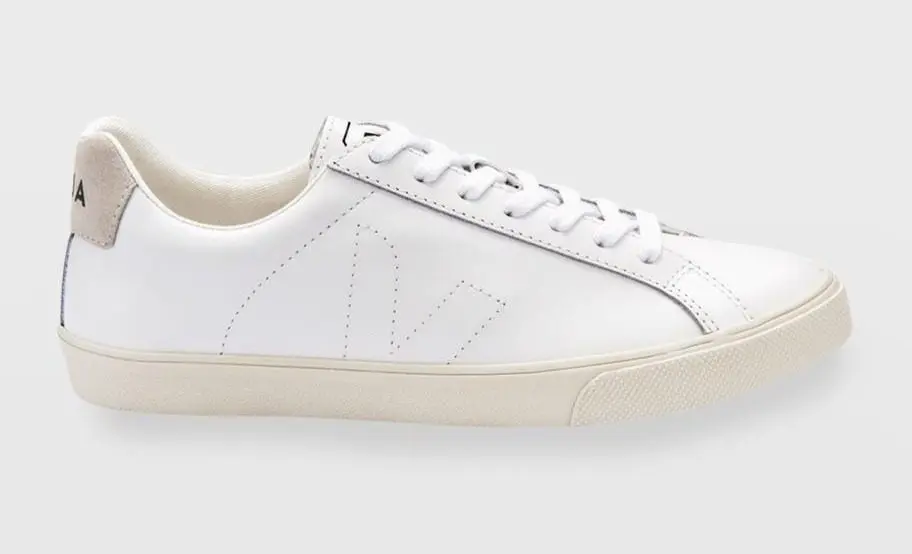 Esplar Leather Logo Sneakers (White)