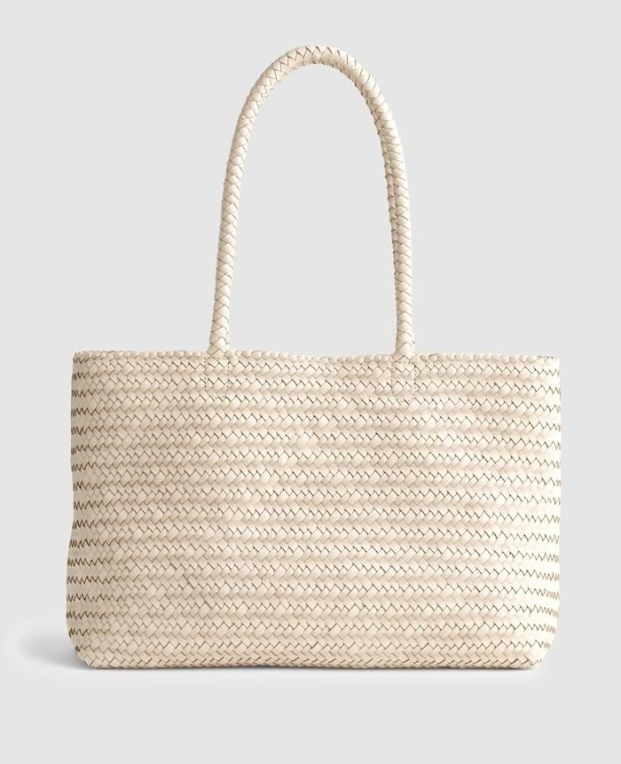 The Signature Woven Tote (Vintage Muslin)