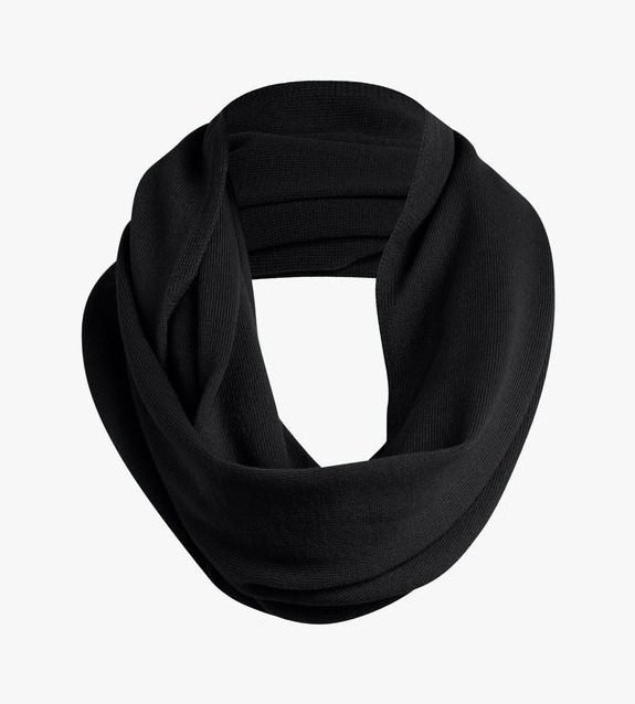 The Lightweight Knit Wrap Scarf (Black)