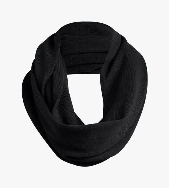 The Lightweight Knit Wrap Scarf (Black)