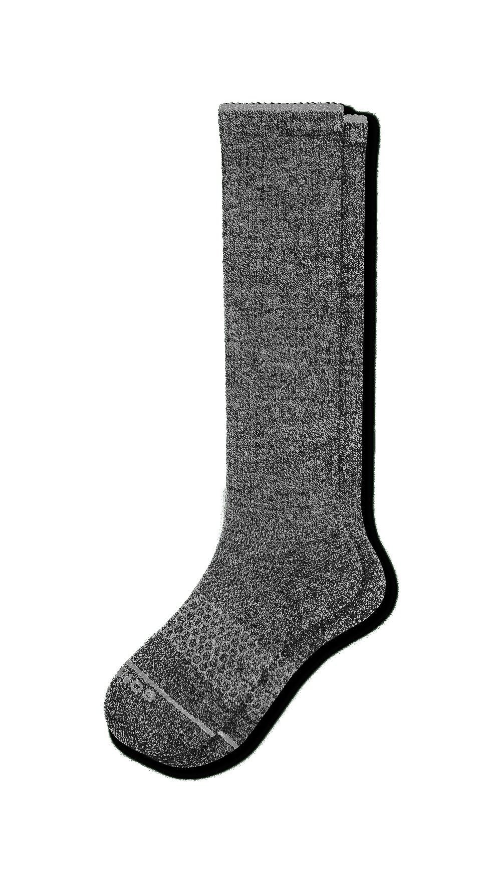 Women's Merino Wool Blend Knee-High Socks (Dark Charcoal)