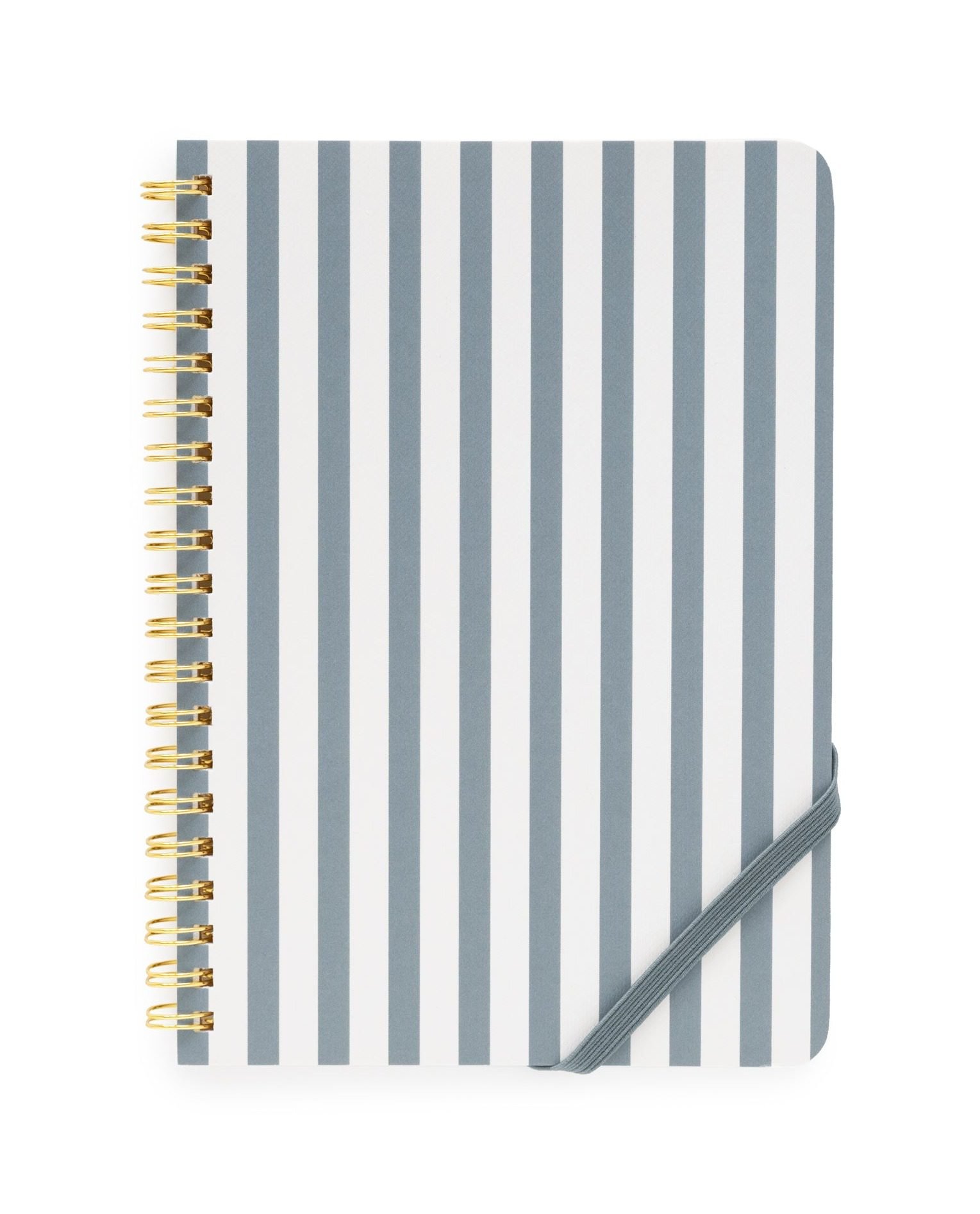 Mini Spiral Notebook (Dusty Blue Stripe)