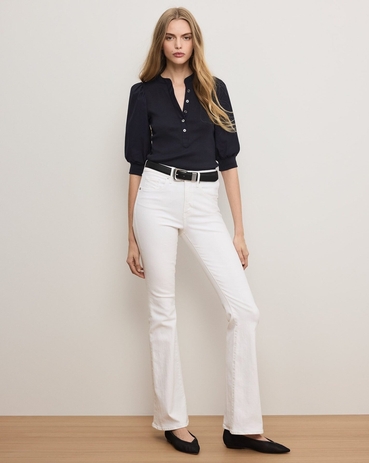 Beverly Skinny-Flare Jean in White