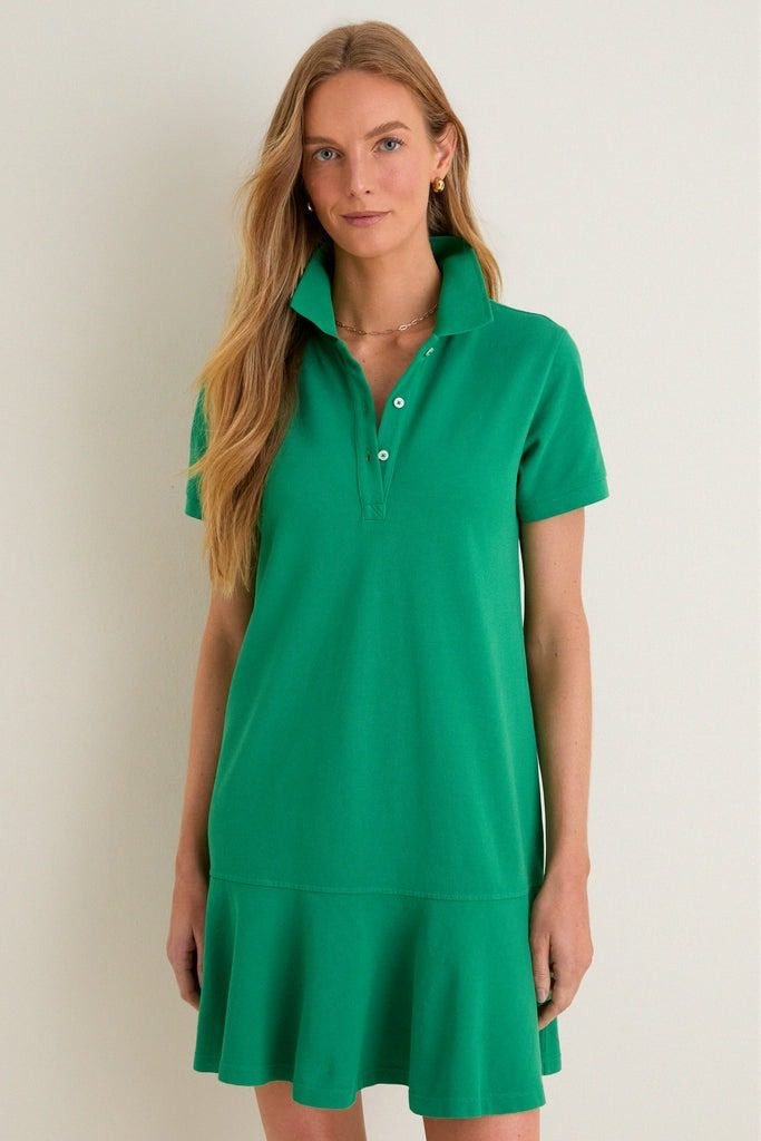 Green Pique May Polo Dress