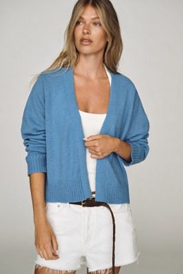 By Anthropologie Lightweight Open Cardigan (Cornflower)