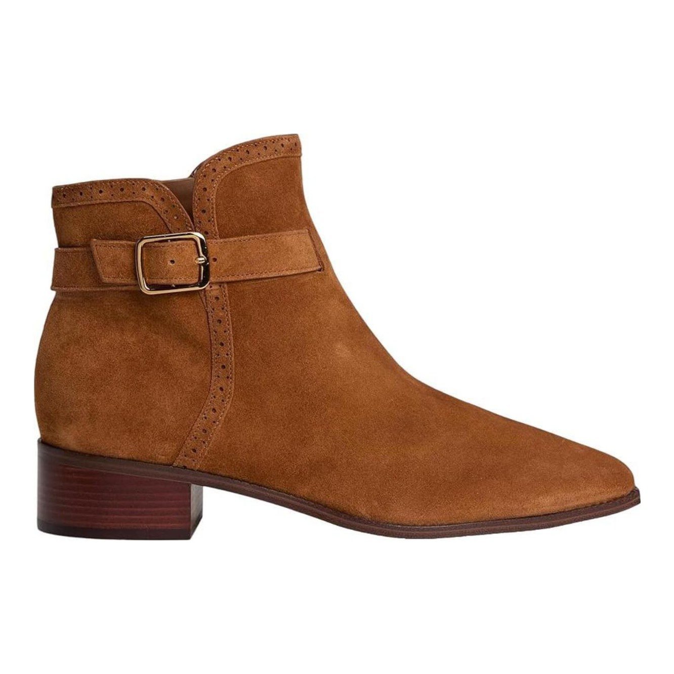 Norella Buckle Boots (Tobacco Suede)