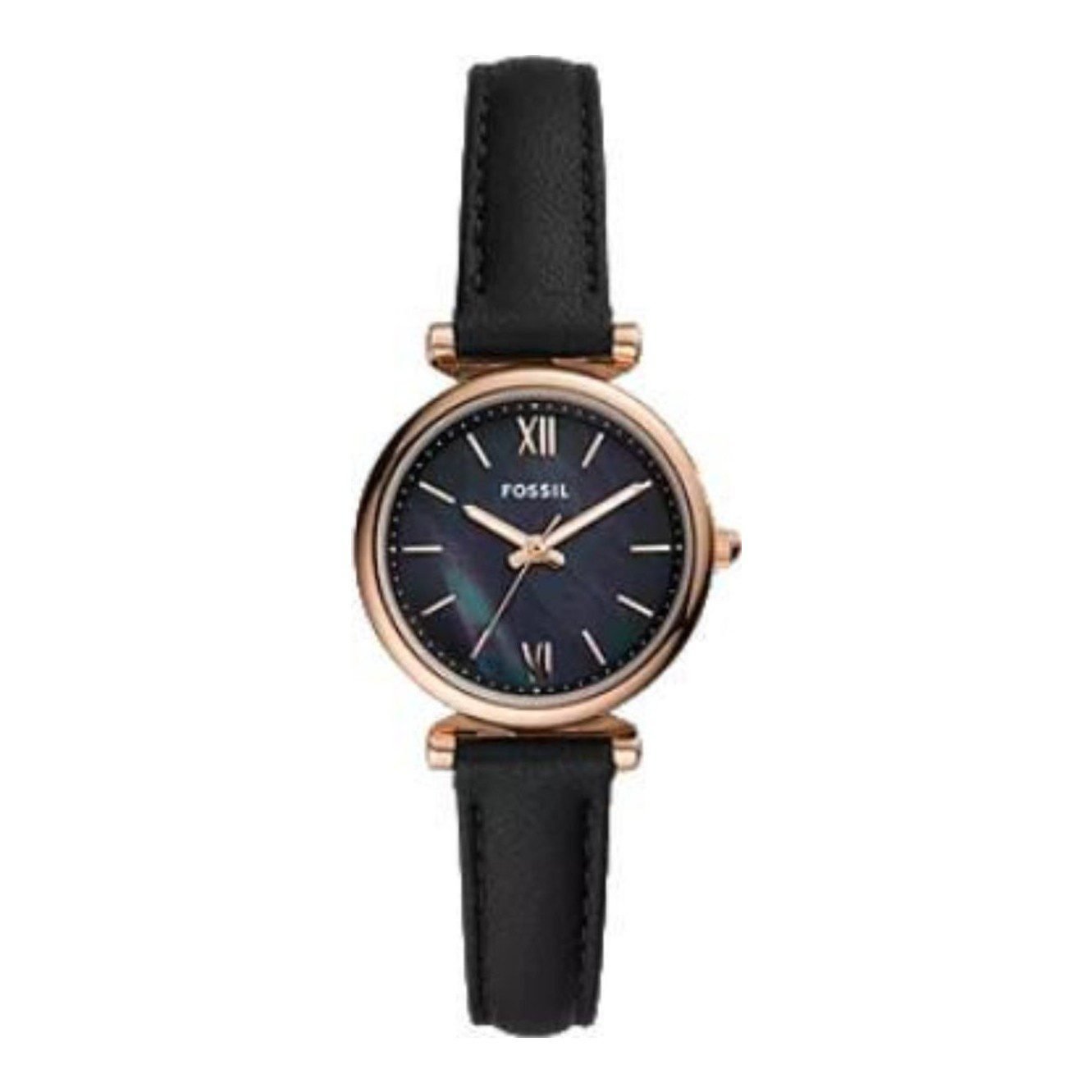 Carlie Mini Three Hand Leather Watch