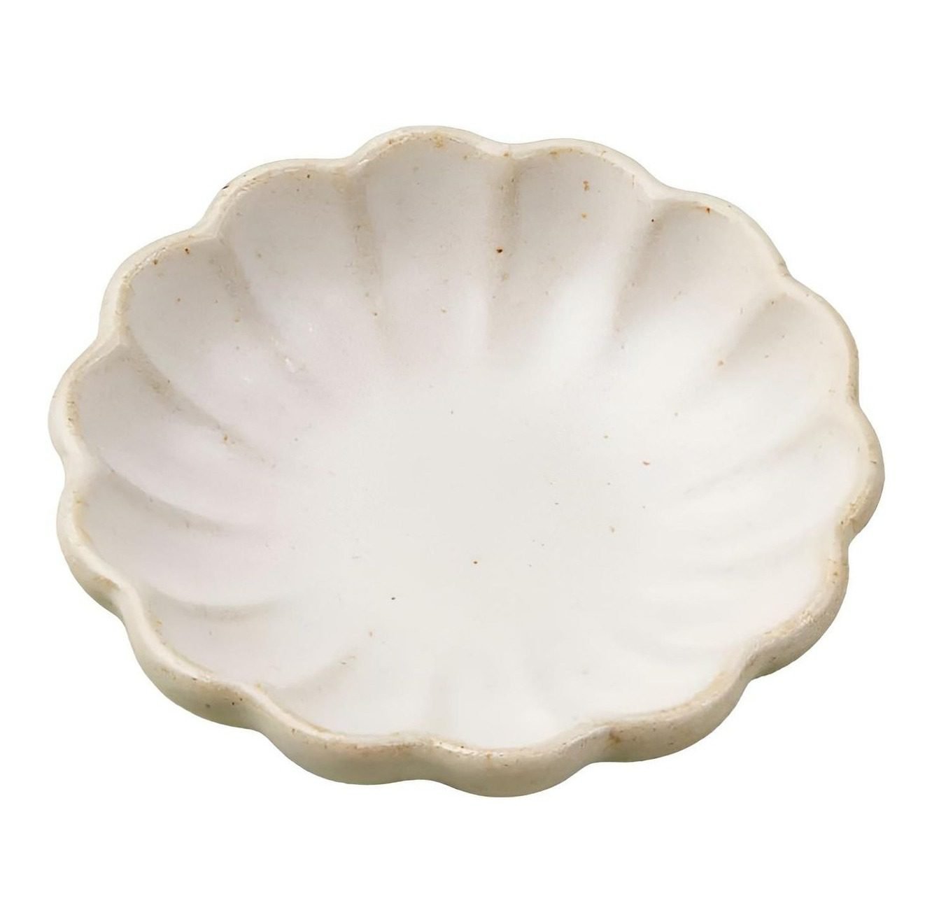 Fluted Ceramic Trinket Dish (Vintage Cream)