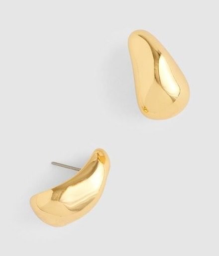 Sculptural Droplet Statement Earrings (Antique Gold)