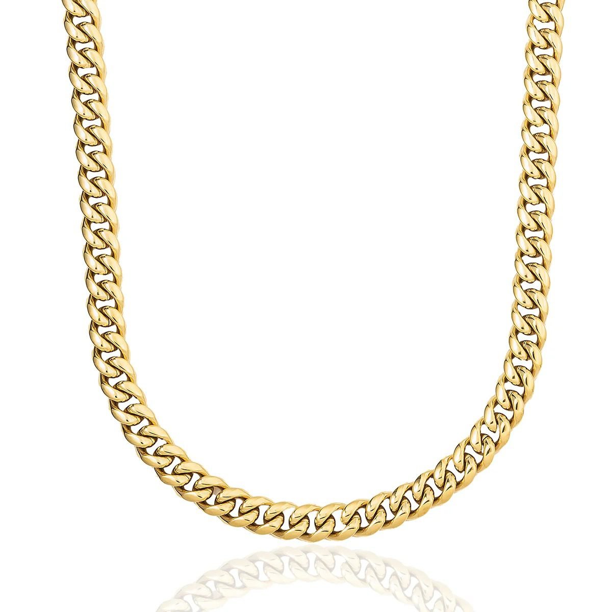 Miami Cuban Link Chain (8mm, Yellow Gold)