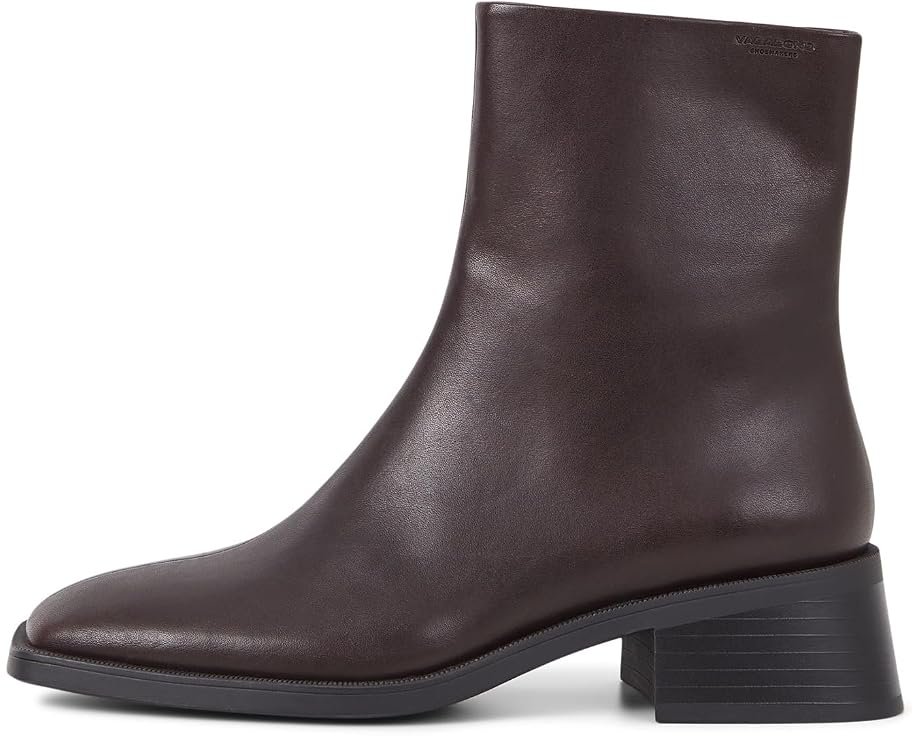 Blanca Leather Booties (Chocolate)