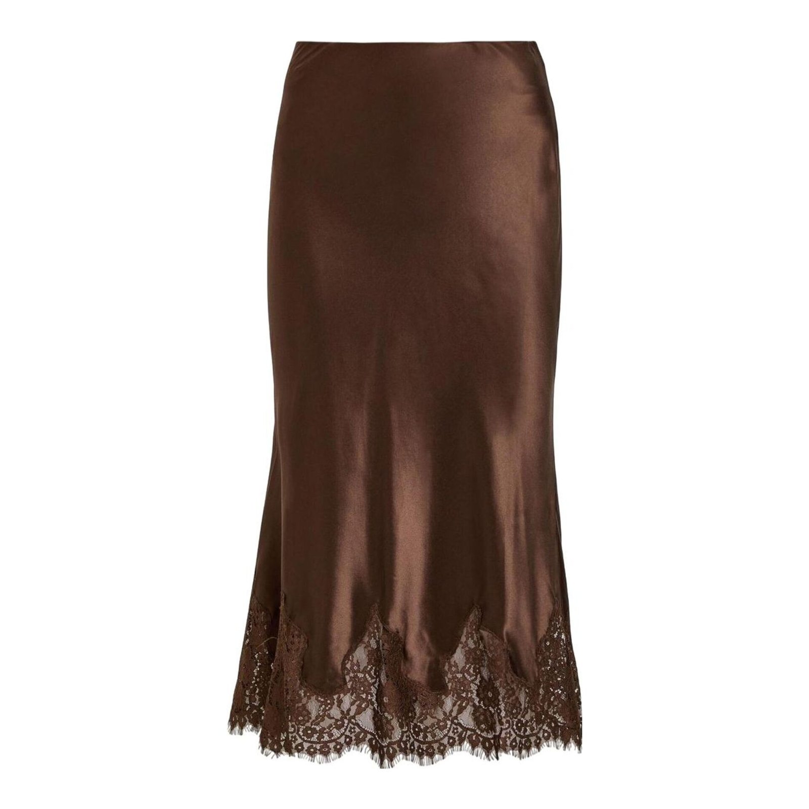 Carolina Silk Skirt (Black Bean -- dark chocolate brown)