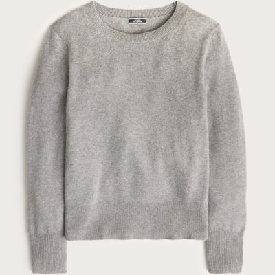 Cashmere Classic-Fit Crewneck Sweater (Heather Ash)