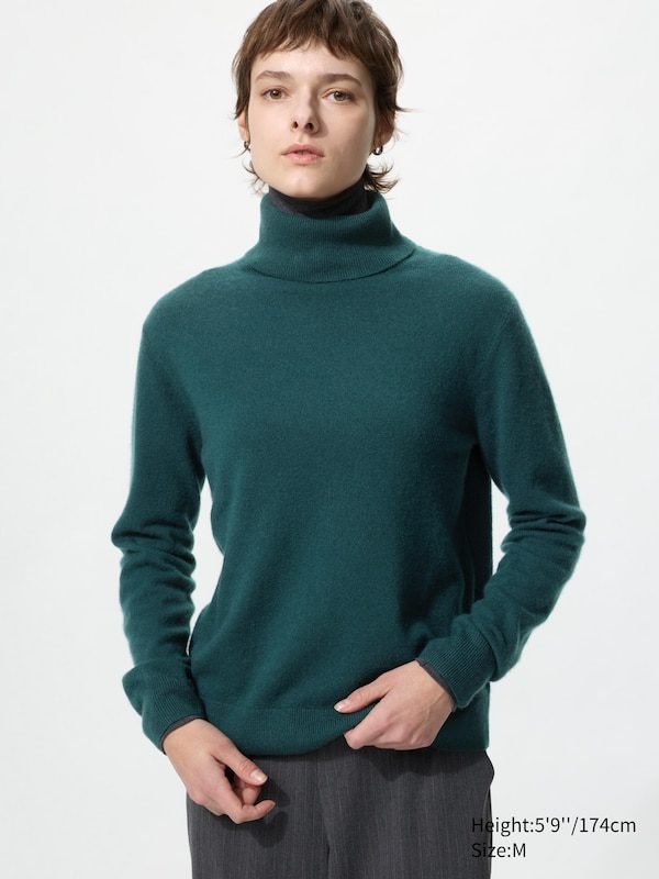 Cashmere Sweater | Turtleneck (Dark Green)
