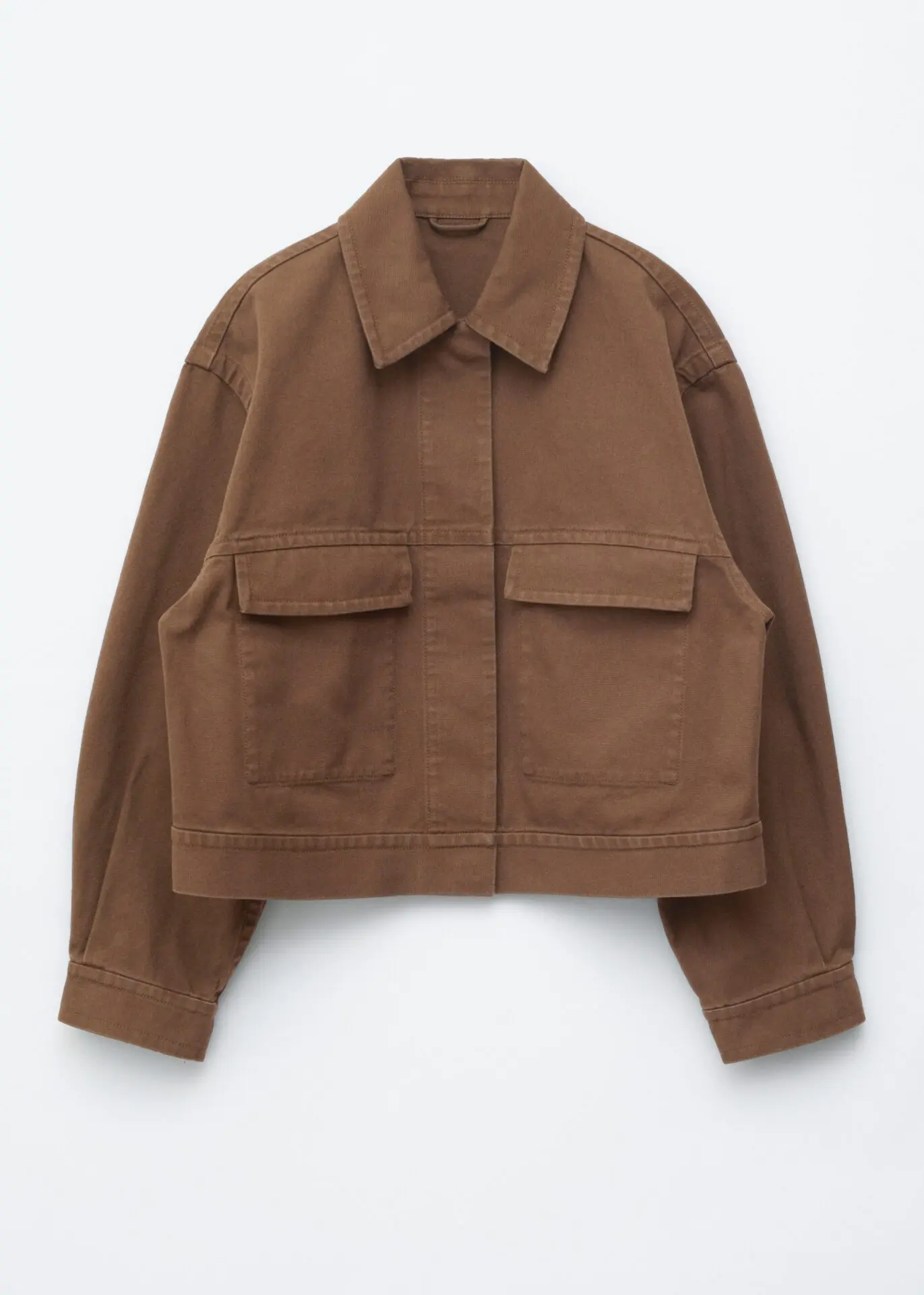 Cotton Utility Jacket (Dark Brown)
