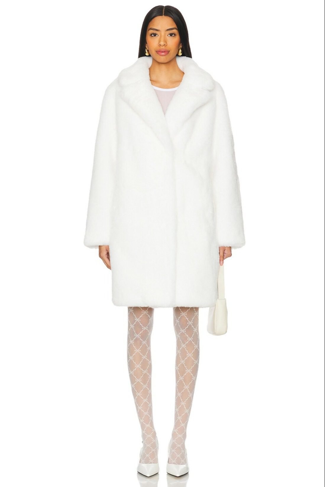 Elaine Faux Fur Coat (Winter White)