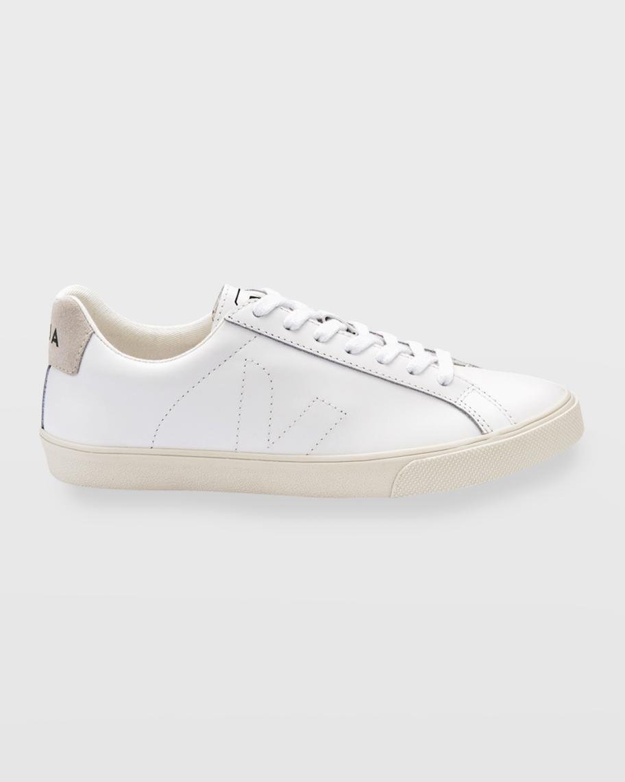 Esplar Leather Logo Sneakers (White)
