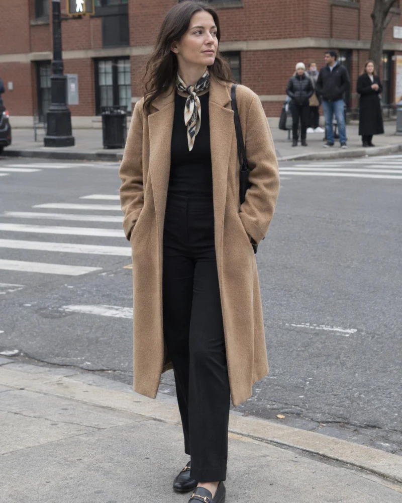 Camel, Black, Silk