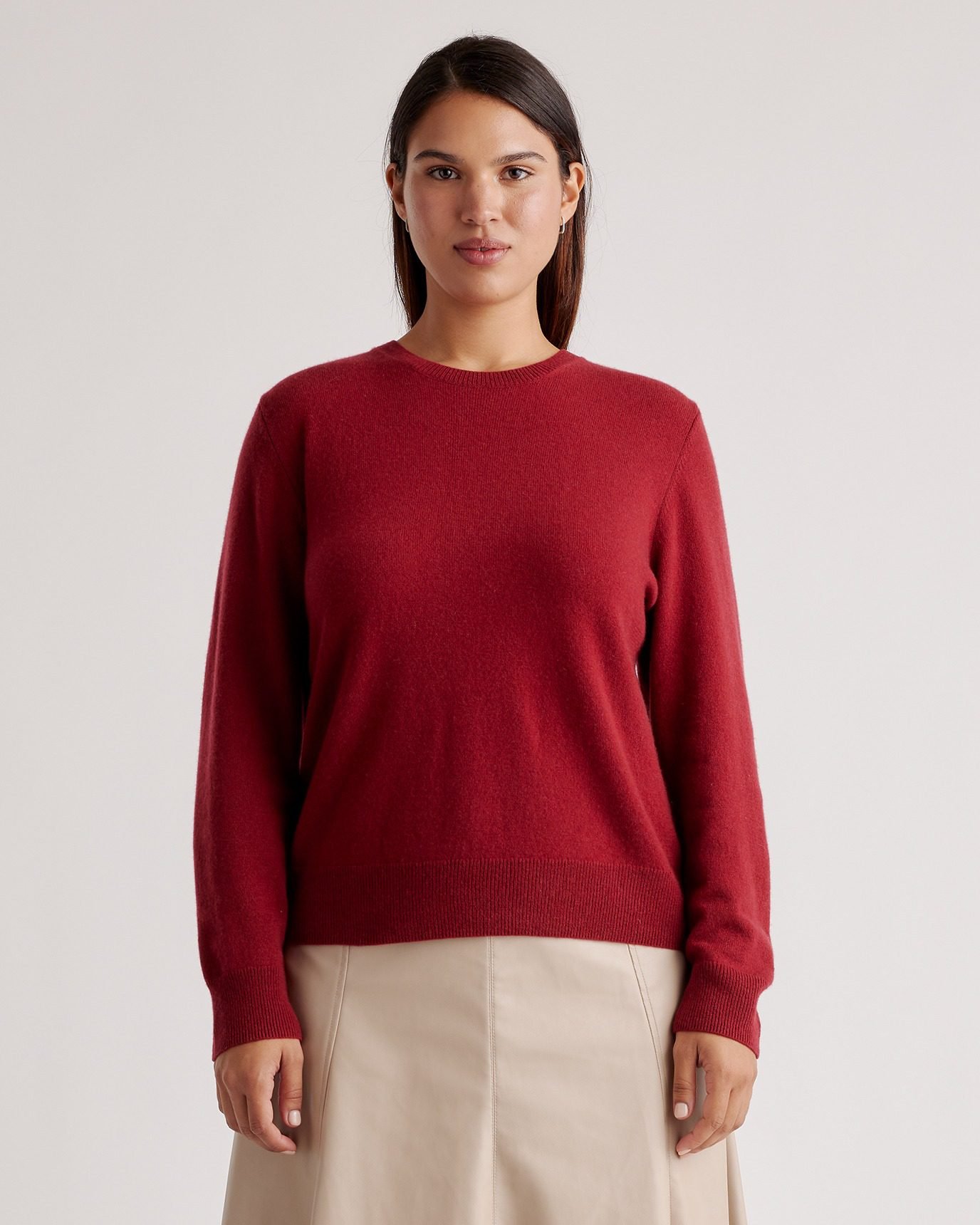 Mongolian Cashmere Crewneck Sweater (Brown)
