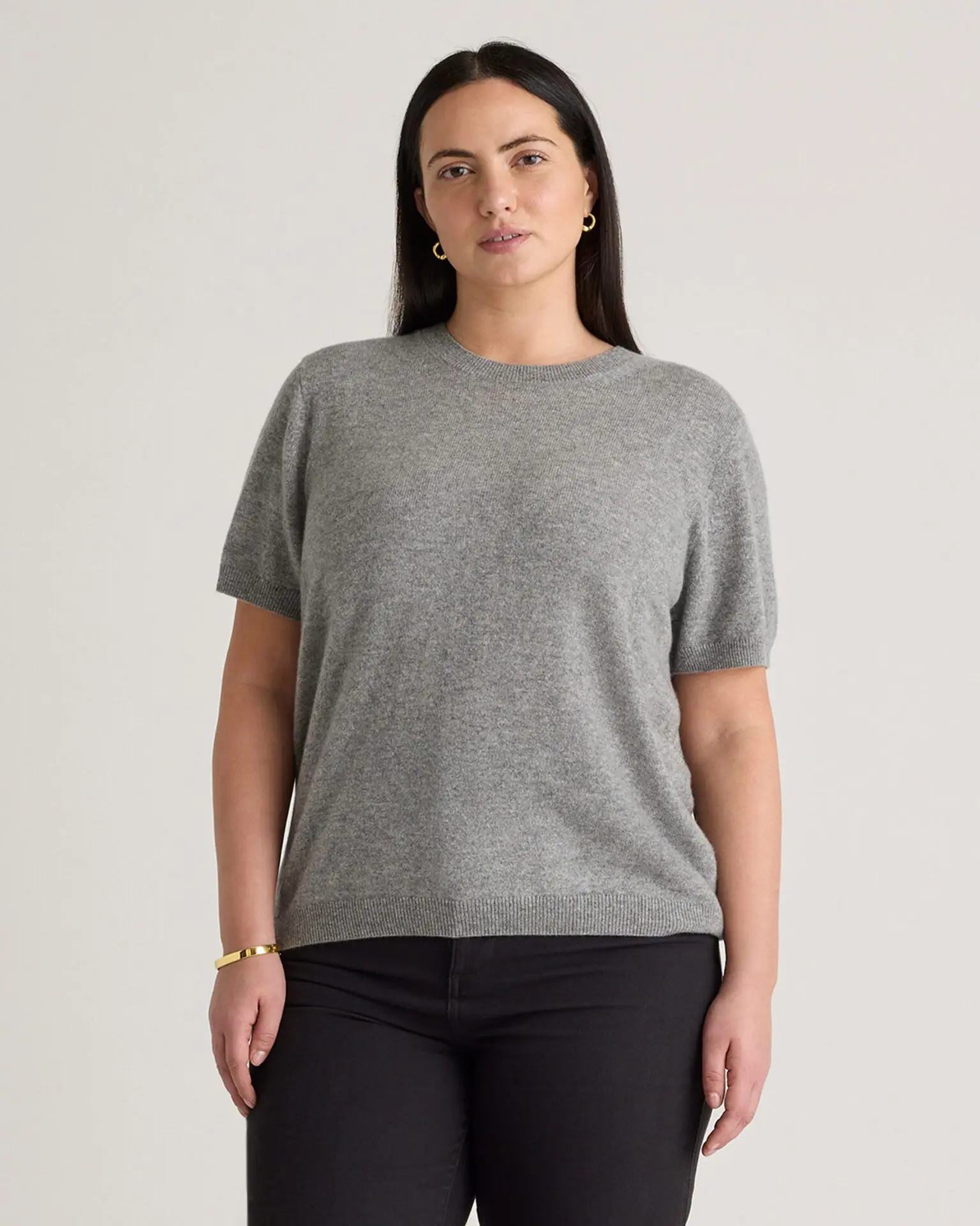 Mongolian Cashmere Tee (Ivory)