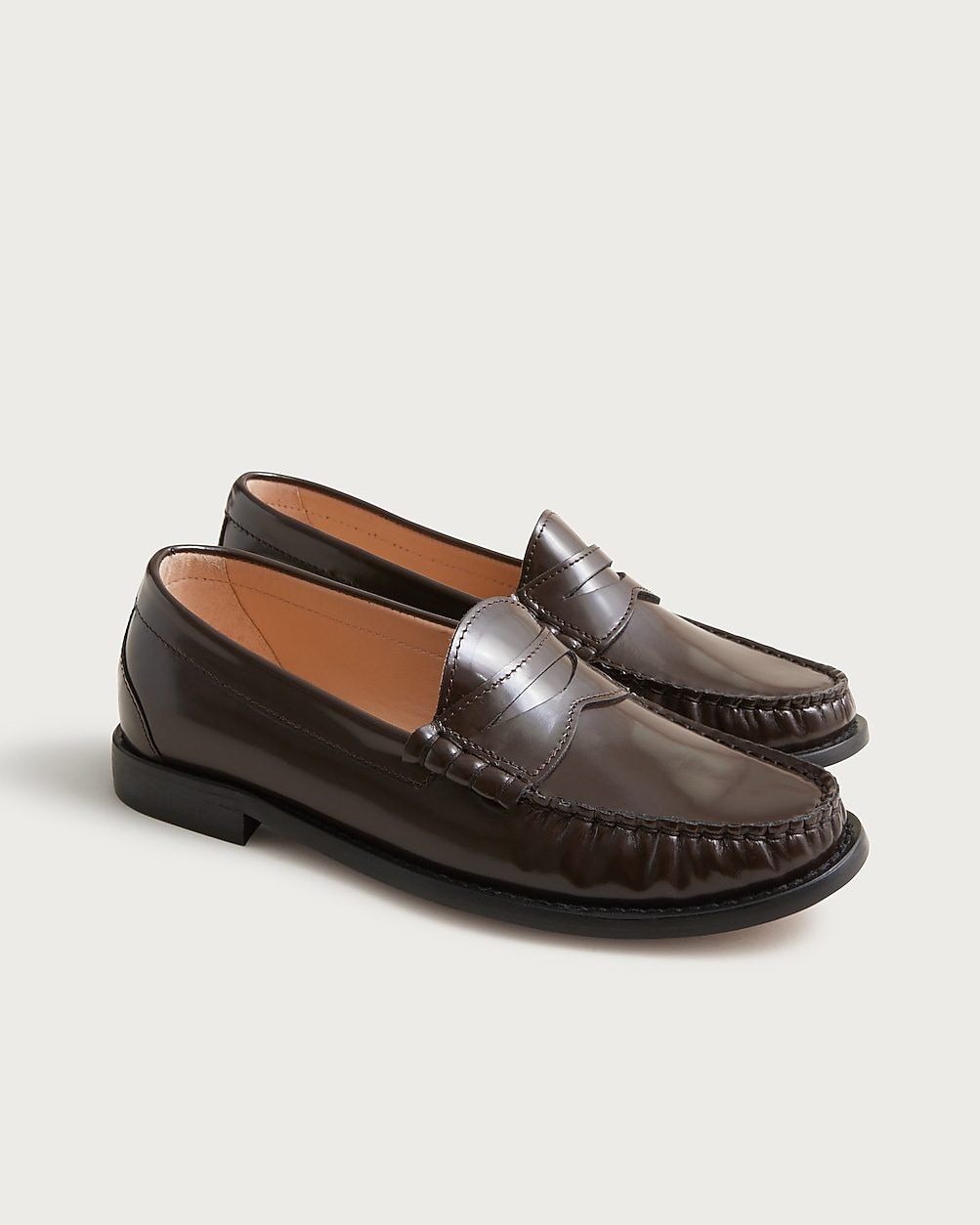 New Winona Penny Loafers in Italian Spazzolato Leather (Cocoa Berry)