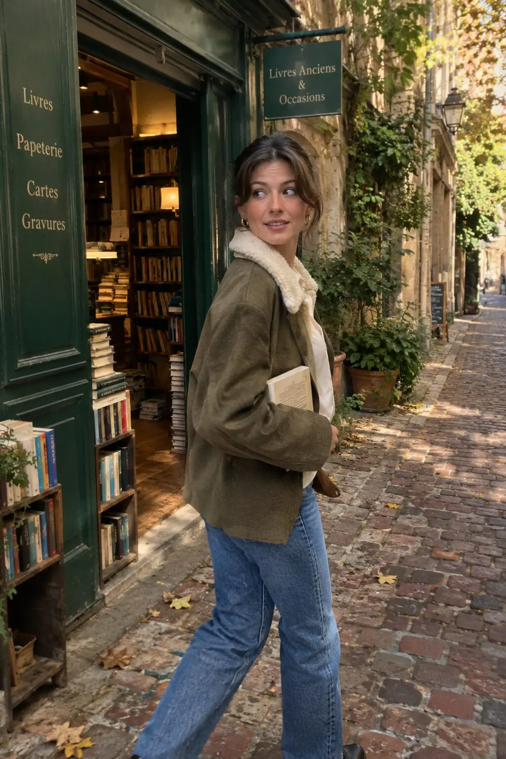 olive and ivory old money outfit pairing
