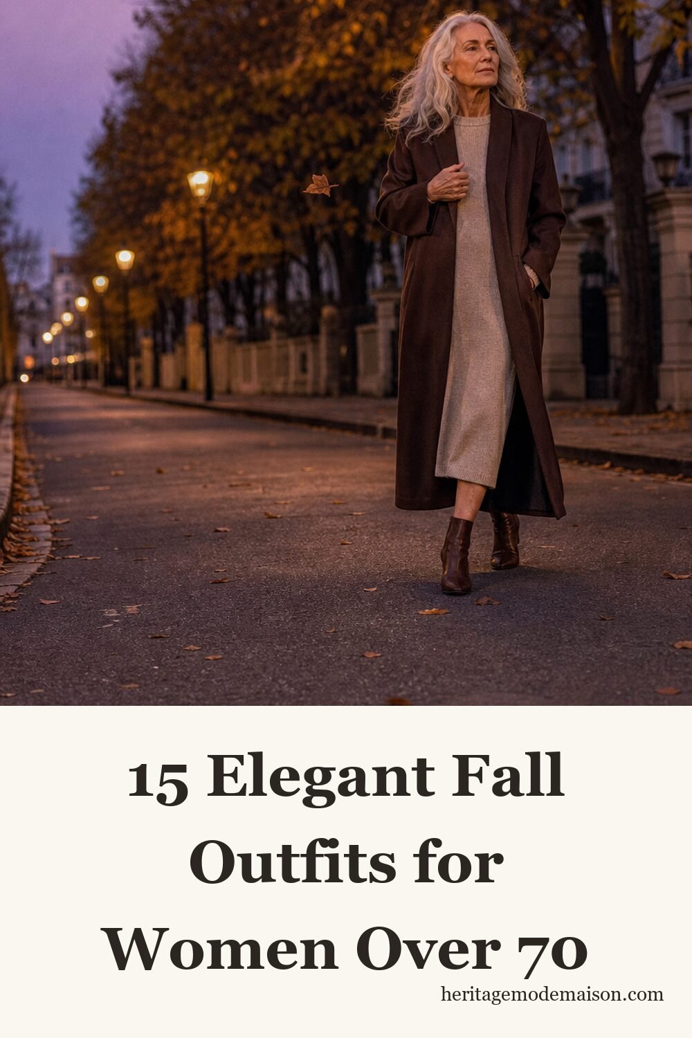 15 Elegant Fall Outfits for Women Over 70